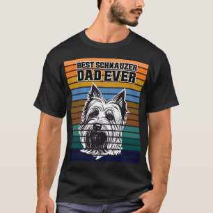 Best Schnauzer Dad Ever Retro Vintage Fathers Day T-Shirt