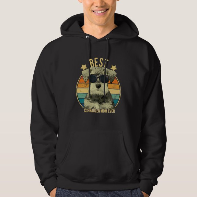 Best Schnauzer Mom Ever Retro Hoodie (Front)