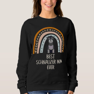 Best Schnauzer Mum Ever Dog Boho Rainbow Sweatshirt