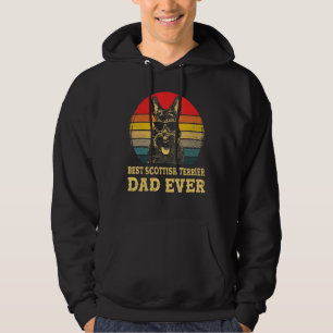 Best Scottish Terrier Dad Ever Dog Lovers Retro Vi Hoodie