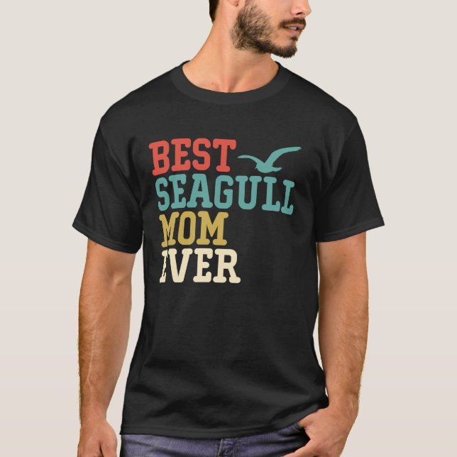 Best SEAGULL Mum Ever  Vintage Retro T-Shirt (Front)