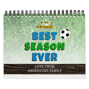Best SEASON Ever, Soccer ball, Sports Personalised Calendar