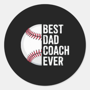 Best Sell Dad Coach Ever Retro Father Sell Coach D Classic Round Sticker