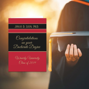 Best Seller! Doctorate graduation card (Ph.D.)