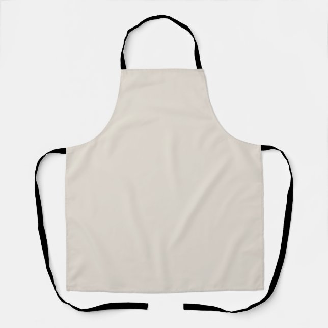 Best Seller Off White Cream Ivory Solid Colour Apron (Front)