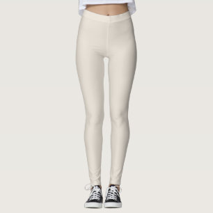 Best Seller Off White Cream Ivory Solid Colour Leggings
