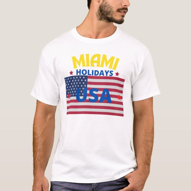 Best Seller Original Miami Holidays USA True Class T-Shirt (Front)