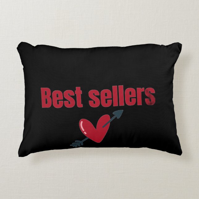 Best Sellers Valentine Heart Arrow T-Shirt Decorative Cushion (Front)