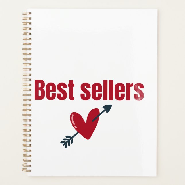 Best Sellers Valentine Heart Arrow T-Shirt Planner (Front)