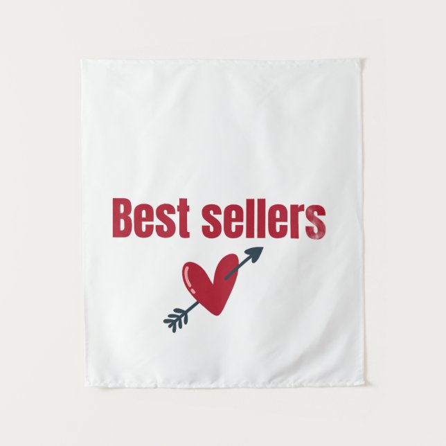 Best Sellers Valentine Heart Arrow T-Shirt Tapestry (Front)