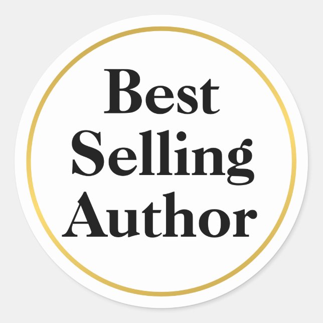 Best Selling Author Classic Round Sticker (Front)