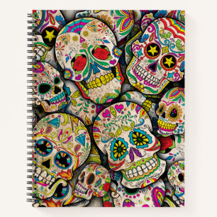 Best Selling Sugar Skull Pattern Notebook