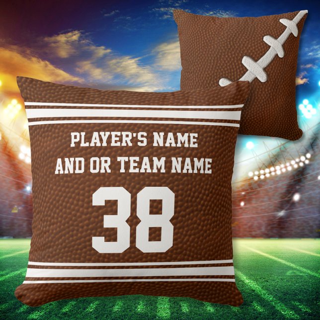 Best Senior Night Football Gifts PERSONALIZED Cushion (Personalized, Football Throw Pillows. Great, football team gifts, or, Football senior night gifts.)