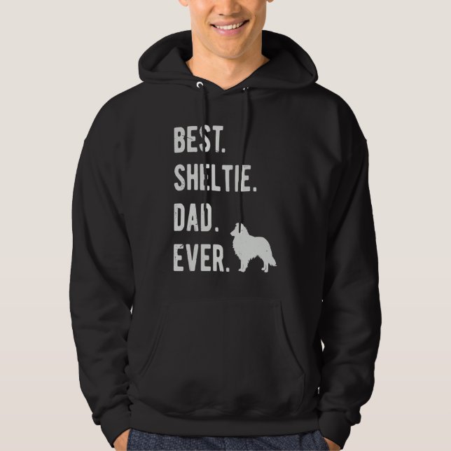 Best Sheltie Dad Ever Mens Shetland Sheepdog Dog Hoodie (Front)