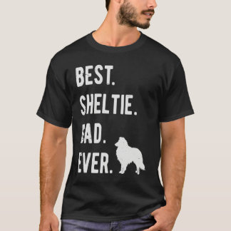 Best Sheltie Dad Ever Mens Shetland Sheepdog Dog T-Shirt