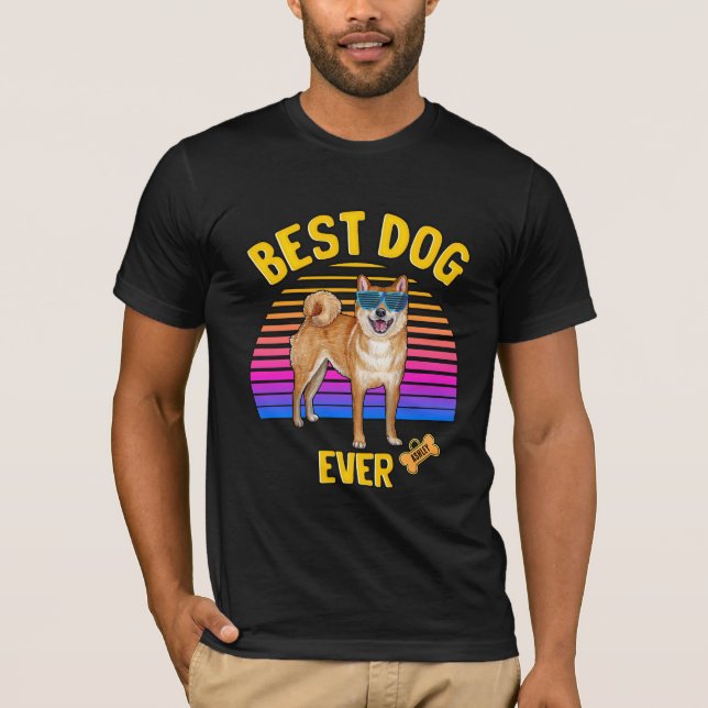 Best Shiba Inu Dog Ever Retro T-Shirt (Front)