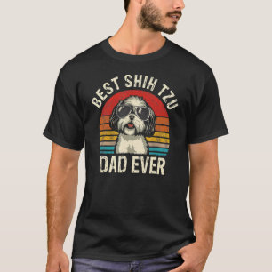 Best Shih Tzu Dad Ever Father's Day Vintage Shih T T-Shirt