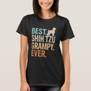 Best Shih Tzu Grampy Ever Dog Lover Grandpa Funny T-Shirt