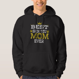Best Shih Tzu Mom Ever  For Dogs  Animals Vintage  Hoodie