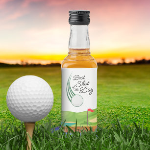 Best Shot of the Day Golf Favour Liquor Bottle Label