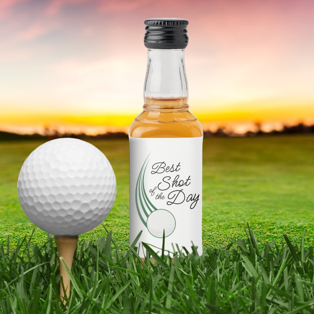 Best Shot of the Day Golf Favour Liquor Bottle Label (Best shot of the day Golf favor miniature liquor labels)