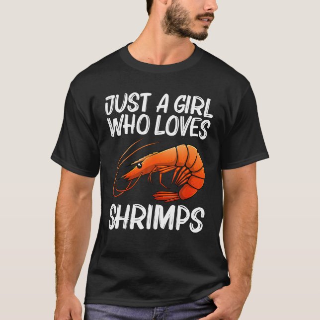 Best Shrimp Design For Girls Mum Prawn Animal Seaf T-Shirt (Front)