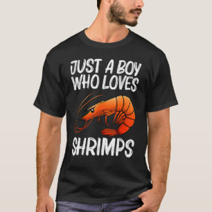 Best Shrimp For Boys Kids Prawn Animal Seafood T-Shirt