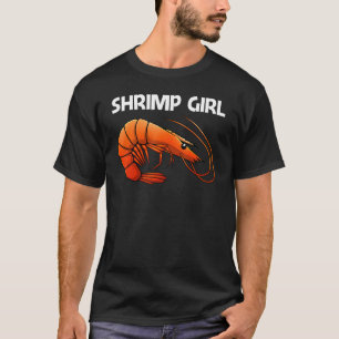 Best Shrimp For Girls Mum Prawn Animal Seafood T-Shirt