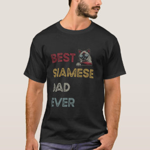 Best Siamese Cat Dad Ever Retro Cool T-Shirt