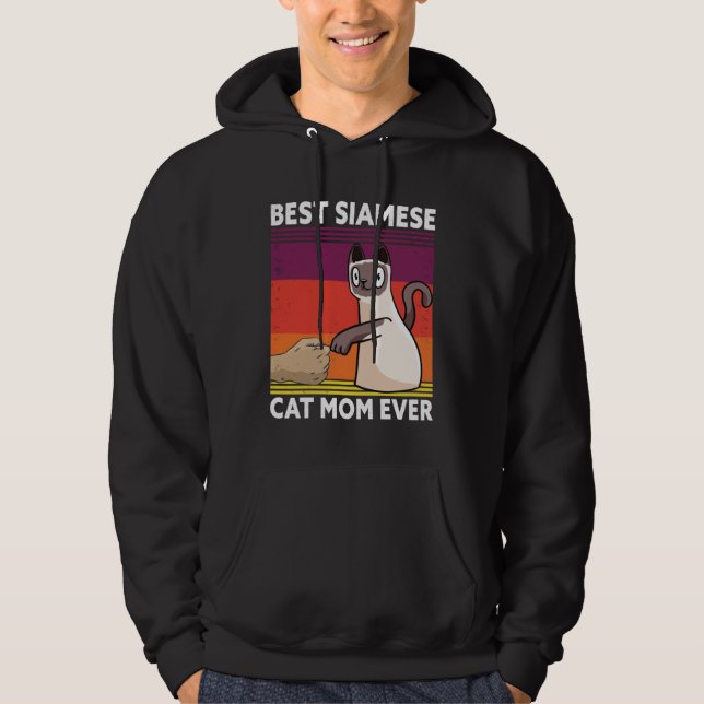 Best Siamese Cat Mom Ever  Cat Hoodie (Front)