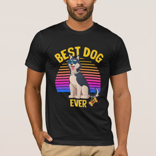 Best Siberian husky Dog Ever Retro T-Shirt (Front)