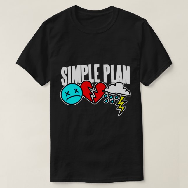 Best Simple plan band logo,genre rock favourite Es T-Shirt (Design Front)