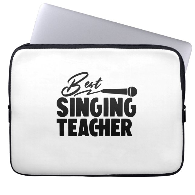 Best Singing Teacher Laptop Sleeve (Front)
