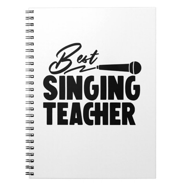 Best Singing Teacher Notebook (Front)