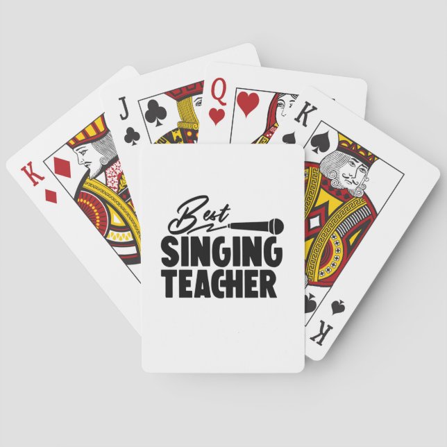 Best Singing Teacher Playing Cards (Back)