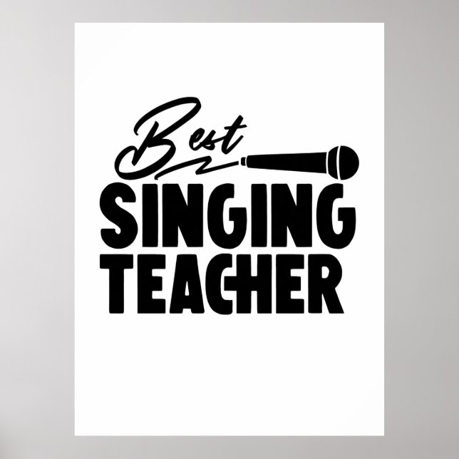 Best Singing Teacher Poster (Front)