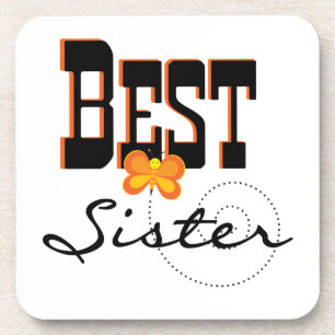 Best Sister Butterfly Gifts Coaster