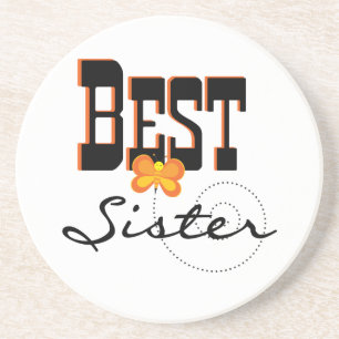 Best Sister Butterfly Gifts Coaster