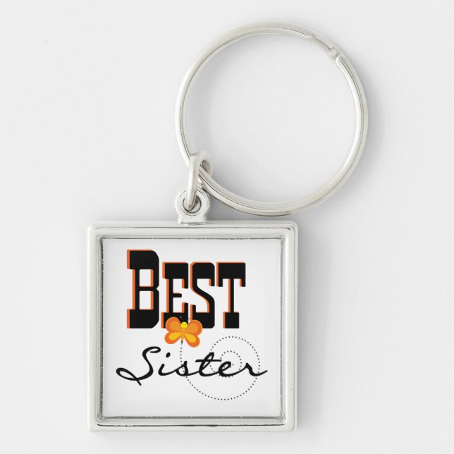 Best Sister Butterfly Gifts Key Ring (Front)