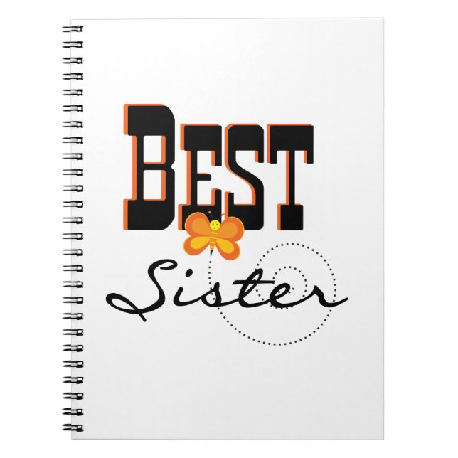 Best Sister Butterfly Gifts Notebook (Front)