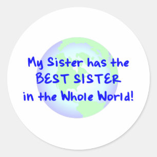 Best Sister Classic Round Sticker