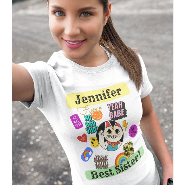 Best Sister cute personalized cats go girl T-Shirt (Creator Uploaded)