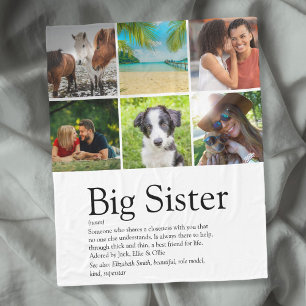 Best Sister Ever Definition 6 Photo Modern Fun Fleece Blanket