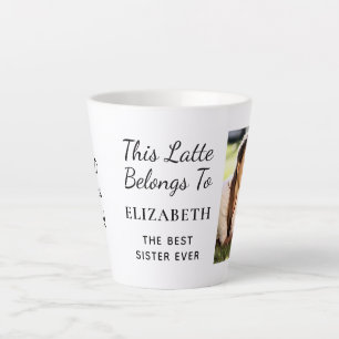 Best Sister Ever Personalised Photo Latte Mug