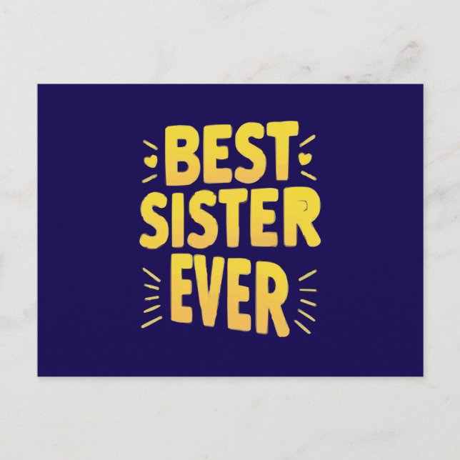 Best Sister Ever  Postcard (Front)