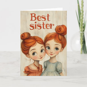 Best Sister Family Love Holiday Card