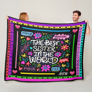 BEST SISTER Fleece Blanket