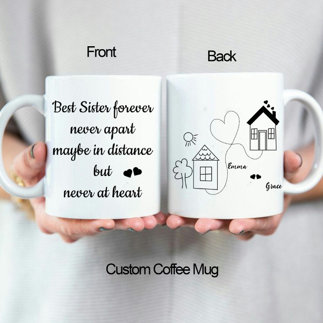 Best Sister Forever Trendy Long Distance Love Mug (Best Sister Forever Trendy Long Distance Love Mug)