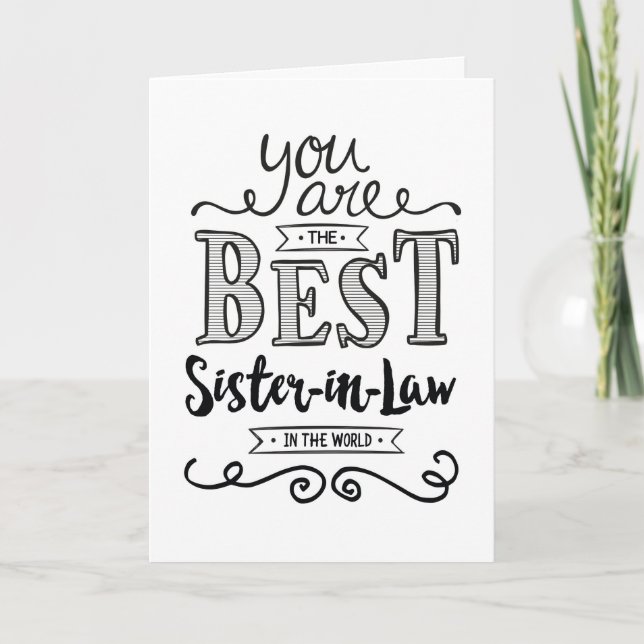 Best Sister-in-law in the World Birthday Card (Front)