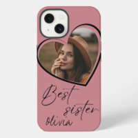 Best Sister Photo Elegant Modern Black